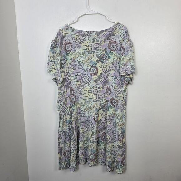 Harry Potter Watercolor Pastel Marauder's Map Babydoll Mini Dress Size 4X - Picture 10 of 12